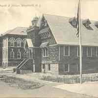 Postcard: Church and School, Woodcliff, NJ