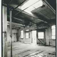 B+W photo of buildings, interiors and exteriors, of the Bethlehem Steel Shipyard, Hoboken Division, no date (ca 1990.)