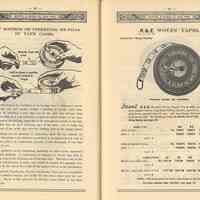          pp 25-26: Method of inserting re-fills in cases; Woven tapes
   