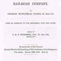 Jacobs on Hudson River Tunnels of the Hudson & Manhattan Railroad Co.