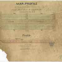 Map and Profile of Adams Street from First Street to Third Street, Hoboken, (1867).