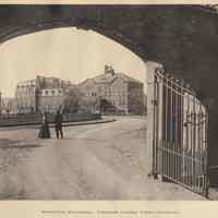 Reference image of printed photo image, Castle Point Gateway, from library catalog, 2003.113.0001, image no. 4, Hoboken, ca. 1889.