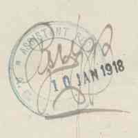          detail leaf 1: inkstamp & signature; date stamp
   