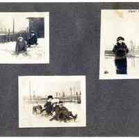          084 Leaf 45 - 3 Photos - Hoboken - Elysian Park - Snow - 1914
   