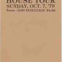 Poster and guide for Hoboken House Tour, 1979.