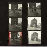 B+W negative contact sheet of images of Hoboken taken by John Conn. no date, [1976].