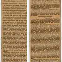 Article: HOBOCAN HACKINGH.Colonel John Stevens purchase of Hoboken; Baron Steuben. Extract from Winfield, published in Hoboken newspaper, Jan. 14, 1896.