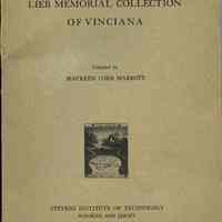 Catalogue of the Lieb Memorial Collection of Vinciana.