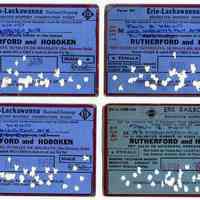 Ticket, monthly, 4: Erie-Lackawanna R.R., Rutherford - Hoboken, Jan. to Apr. 1966.