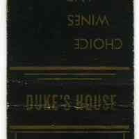 Matchbook covers, 2: Duke