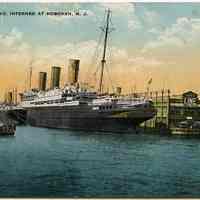 Postcard: S.S. Vaterland, Interned at Hoboken, N.J. Postmarked August 1918.