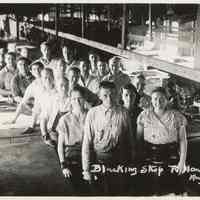 B+W photo of R. Neumann & Co. blacking shop, Hoboken, August 7, 1939.