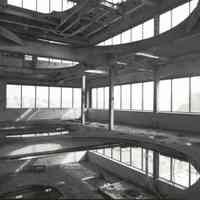 Digital image of B+W photo of former Maxwell House Coffee plant interior, Soluble Building, 4th floor, Hoboken, 2003.