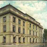 Postcard: Library, Jersey City, NJ