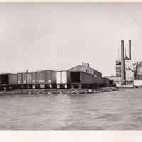 Digital image of B+W photo of the Hoboken waterfront, Hoboken, circa 1987.