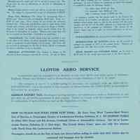          pg 10: Lloyds Aero Service; How to Reach Our [Hoboken] Piers From New York
   