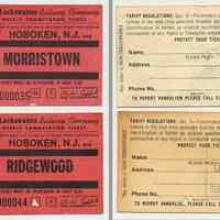 Tickets, weekly commutation, 2: Erie Lackawanna Railway, Hoboken to suburban stations; various dates 1974.