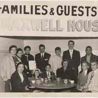          Photo 1; photo in Maxwell House, 1957;  reverse notation 