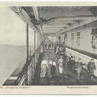 Postcard: Schnelld. "Konprinz Wilhelm." Promenadendeck. No date, circa 1898-1901; unposted. Private mailing card.
