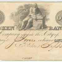 One dollar bank note from the Hoboken Banking & Grazing Co., 1826.