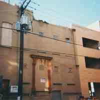 Color photo of the exterior of the "Bat" building, Hoboken, Dec. 2, 2000.