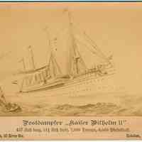 Souvenir advertising card for the Hamburg-America Line