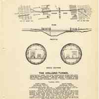          [sect 3 plates] 15: plan, profile, cross section, The Holland Tunnel
   