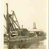 Digital image of sepia-tone photo of construction work for the Central Rail Road of N.J., Jersey City, Aug. 23,1923.