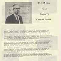          pg 10: Dr. T. O. Norris, Director of Coporate Research
   