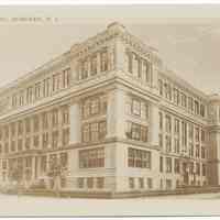 Postcard: High School, Hoboken, N.J. No date, circa 1911-1925; unposted.