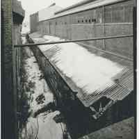 B+W photo of buildings, interiors and exteriors, of the Bethlehem Steel Shipyard, Hoboken Division, no date (ca 1990.)