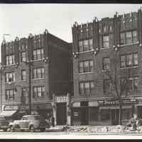 B&W photo of mixed-use apartment building at 3495 John F. Kennedy Boulevard, Jersey City.