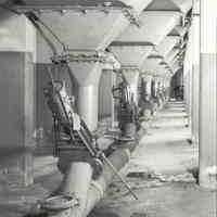 Digital image of B+W photo of former Maxwell House Coffee plant interior, Silo Building, 1st floor, Hoboken, 2003.