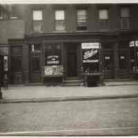 Sepia-tone photo of 109-111 14th St. (Palace Restaurant), Hoboken, (1928.)
