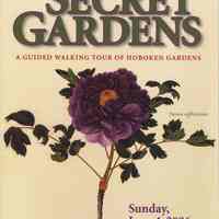 Program for Secret Gardens Tour, Hoboken Historical Museum & Hoboken Garden Club, Hoboken, June 4, 2006.