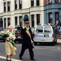 Color photo of Grand Marshall(?) & wife, Saint Patrick