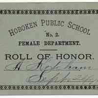          Reward of Merit 2: Alice Ketcham, Sept. 24, 1886
   