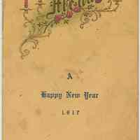 Menu. A Happy New Year 1917. Duke