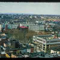 Color slide of aerial view from River & 3rd looking NW