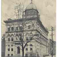 Postcard: Public Library, Hoboken, N.J. Postmarked Jan. 6, 1908.