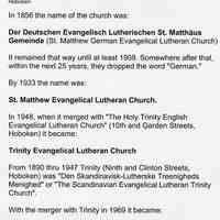          chronology of church name
   