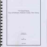 Schmalz Bakery report: Historical Survey, 715 Grand Street (later Wonder Bread), Hoboken, April 2007.