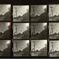B+W negative contact sheet of images of Hoboken taken by John Conn. no date, [1976].