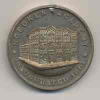 Commemorative medal, Hoboken Academy, Hoboken, for 25th Anniversary of founding of the school, February 11, 1886.