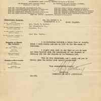 TLS to Mrs. Frank P. Markey (Mary H. Markey) re Admiral Benson Club, Hoboken, March 13, 1919.