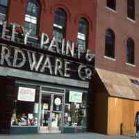 Color slide of the storefront of City Paint & Hardware Co., 227 Washington St., Hoboken, June, 1984.