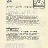          pg 13: Photogrametric Systems Division; P. Howard Barringer
   