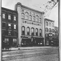 B+W photo of the exterior of the Odd Fellow