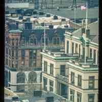          Color slide of aerial view from Washington and Newark looking SW at the Hoboken City Hall façade. picture number 1
   