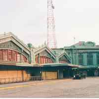          Digital image of color photo of the partially restored western facade of the Hoboken Terminal, Hoboken, Aug., 1998. picture number 1
   